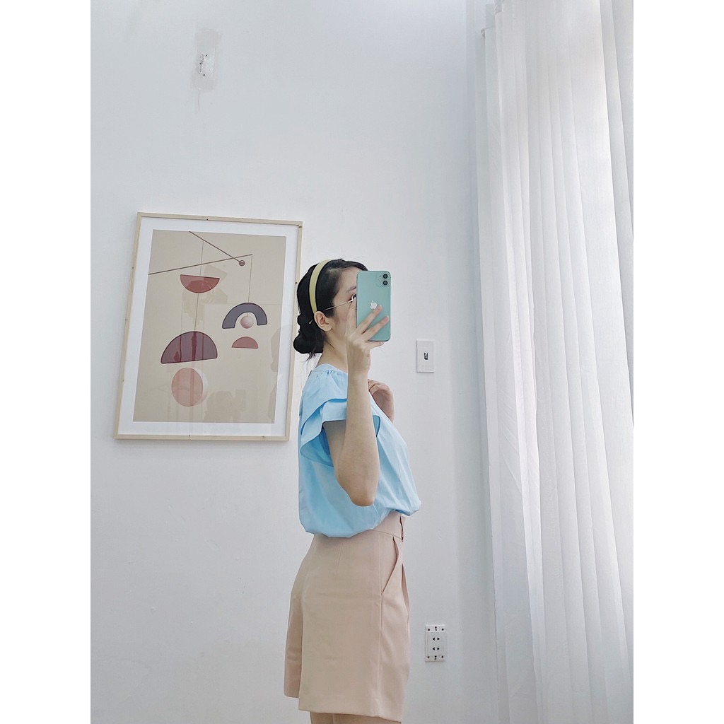 YU CHERRY | Áo nữ Bubble Cotton Top YA373