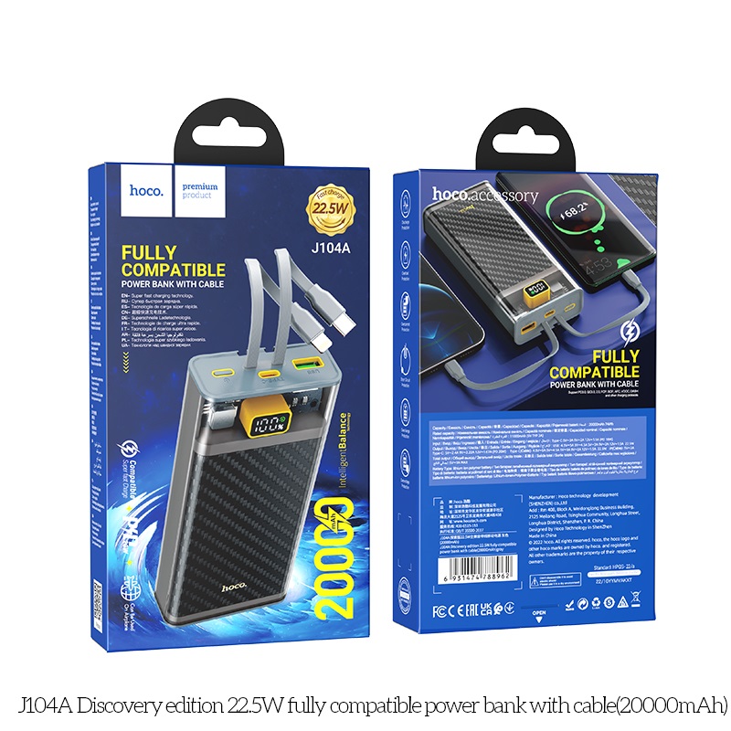 SẠC DỰ PHÒNG J104/ J104A DUNG LƯỢNG 10000MAH 20000MAH -JL