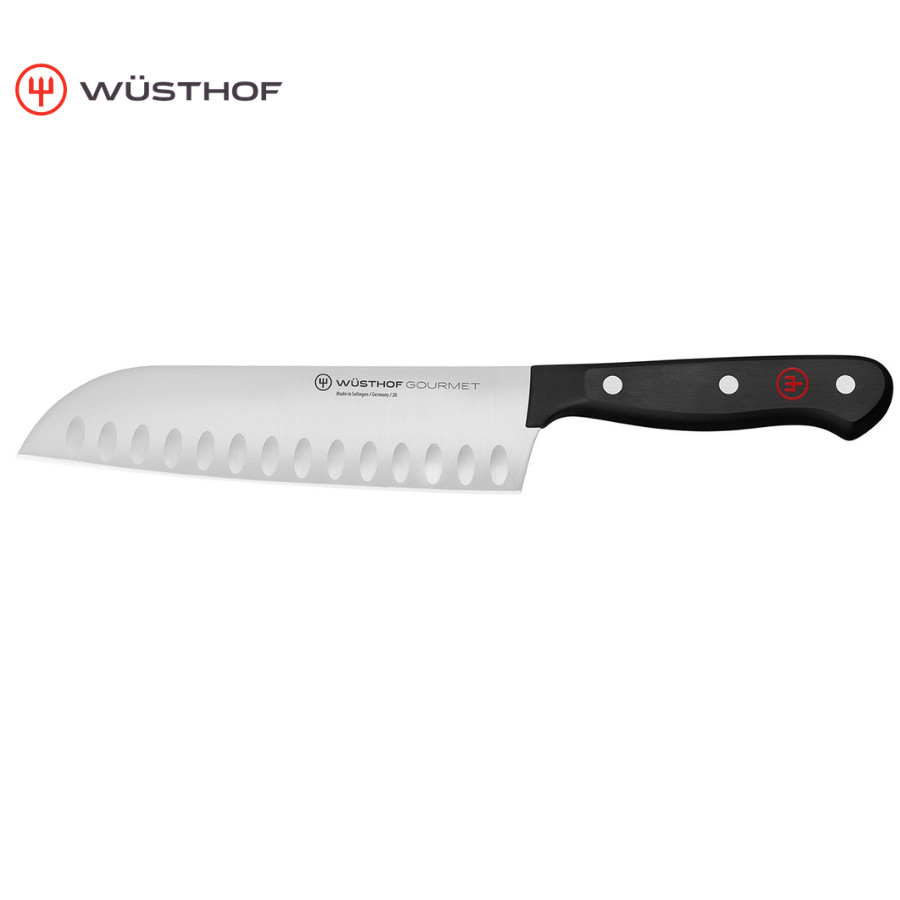 Dao Bếp Thép Không Gỉ Cao Cấp Gourmet Santoku 17cm WUSTHOF Solingen Đức