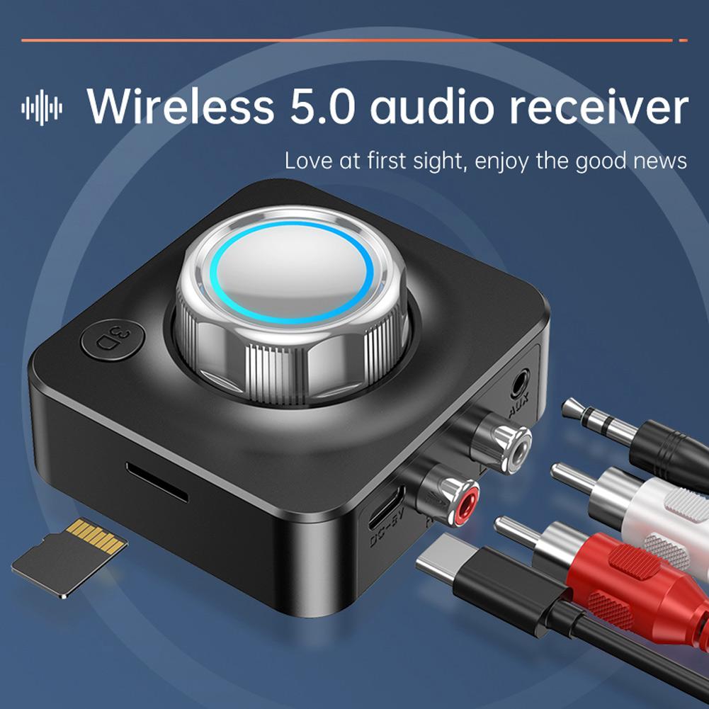 BT5.0 Audio Receiver Stereo Music Amplifier Car Wireless Audio System Adapter RCA 3.5mm 3.5 AUX Jack for Wired Headphone