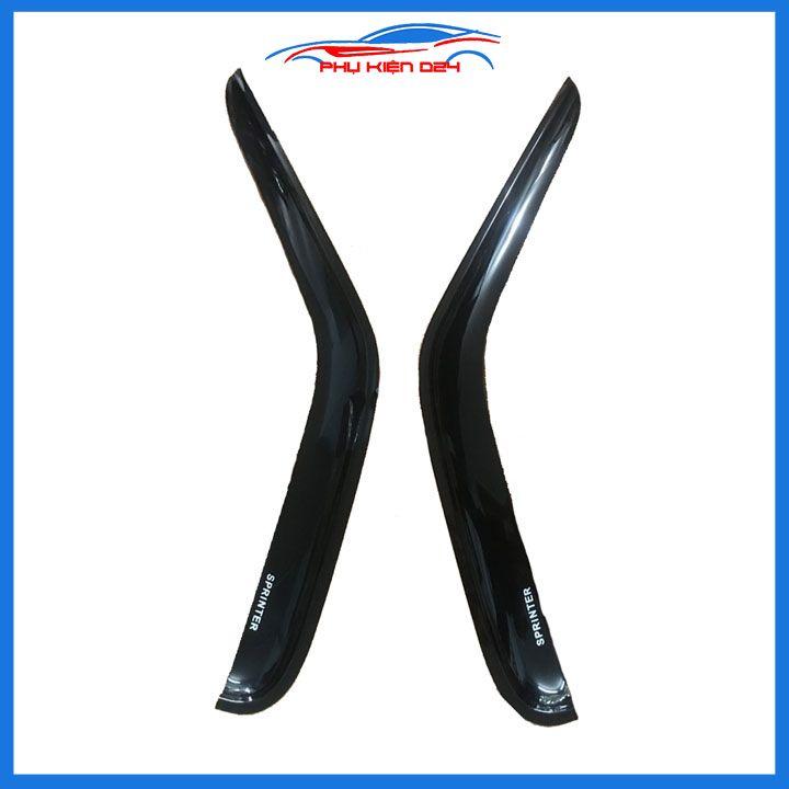 Vè che mưa ô tô Mercedes Sprinter 2006-2017-2018 Vè Đen, nhựa ABS cao cấp chắn mưa, cản bụi, trang trí xe hơi