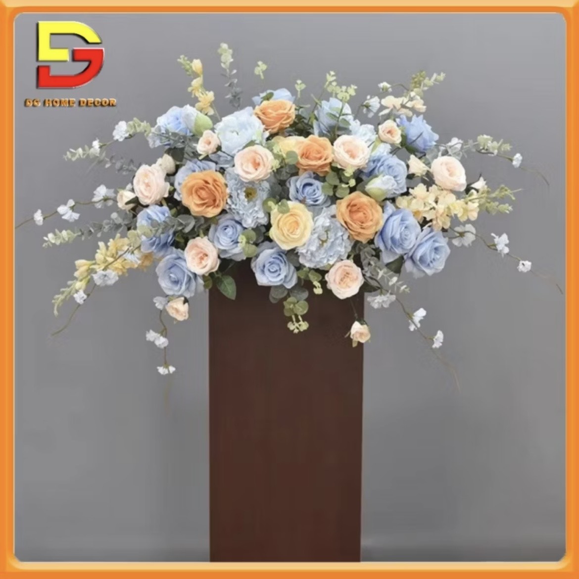 Hoa Lụa Lẵng Hoa Lụa Nhiều Màu Sắc Trang Trí Bục Phát Biểu Phòng Họp Hội Nghị Hội Thảo DG-542