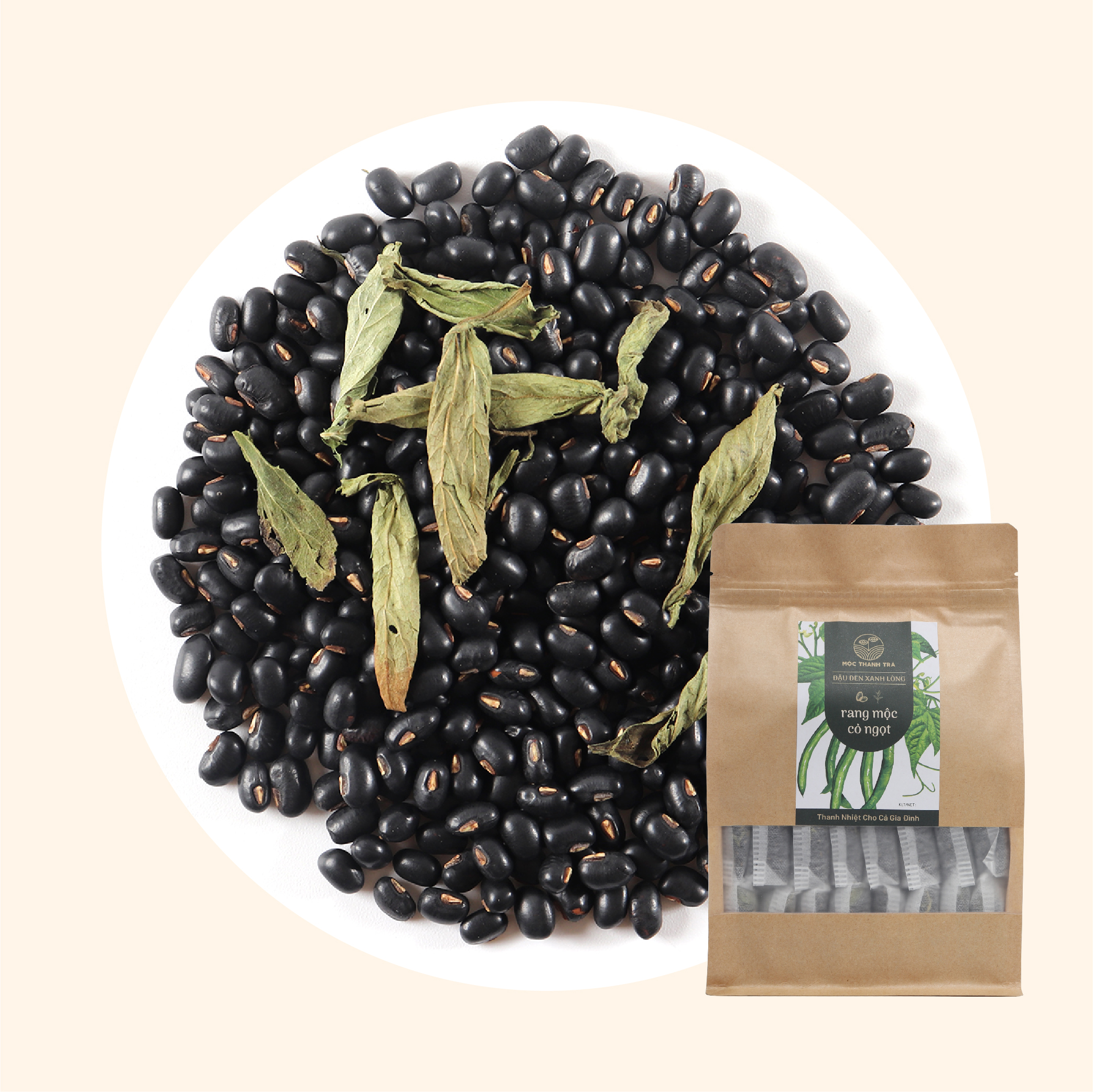 Đậu Đen Xanh Lòng Rang Mộc_Cỏ Ngọt 500 Gram