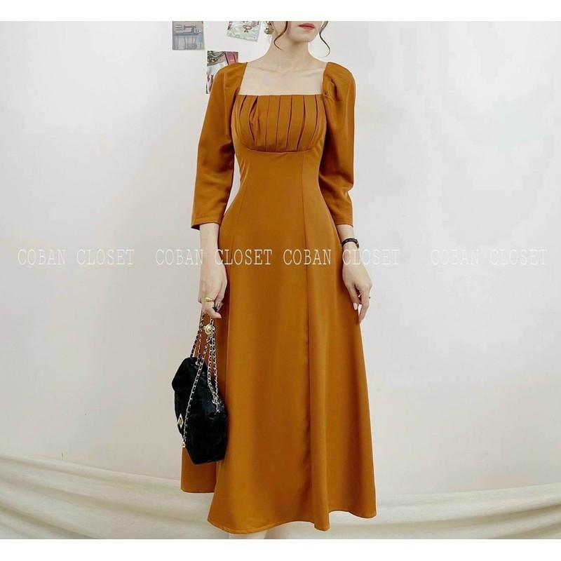 100 - VÁY LI NGỰC MIDI TAY LỞ