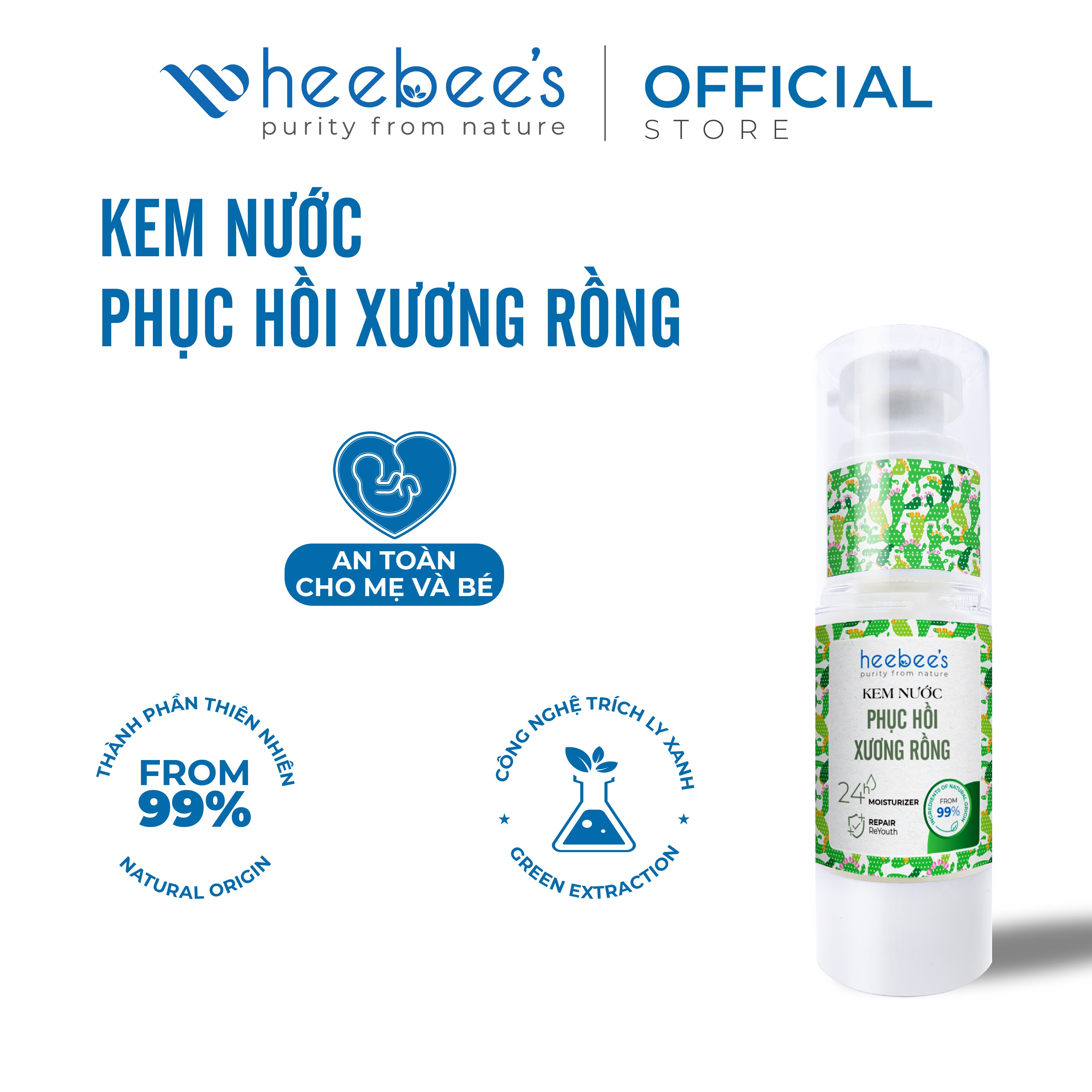 Kem Nước Phục Hồi Xương Rồng Heebee Việt Nam