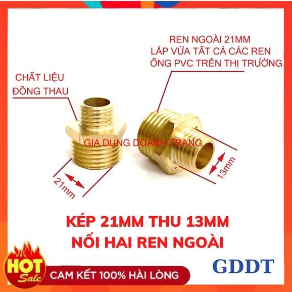 Kép 21mm thu 13mm, Kép thu ren ngoài 21mm sang 13mm ren ngoài