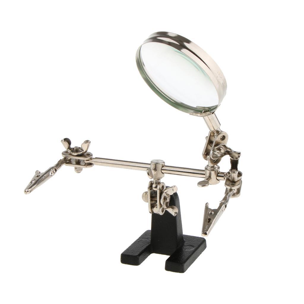 Helping Hand Magnifying Glass Tool Jewelry Stand Holder Soldering Clamp Tool