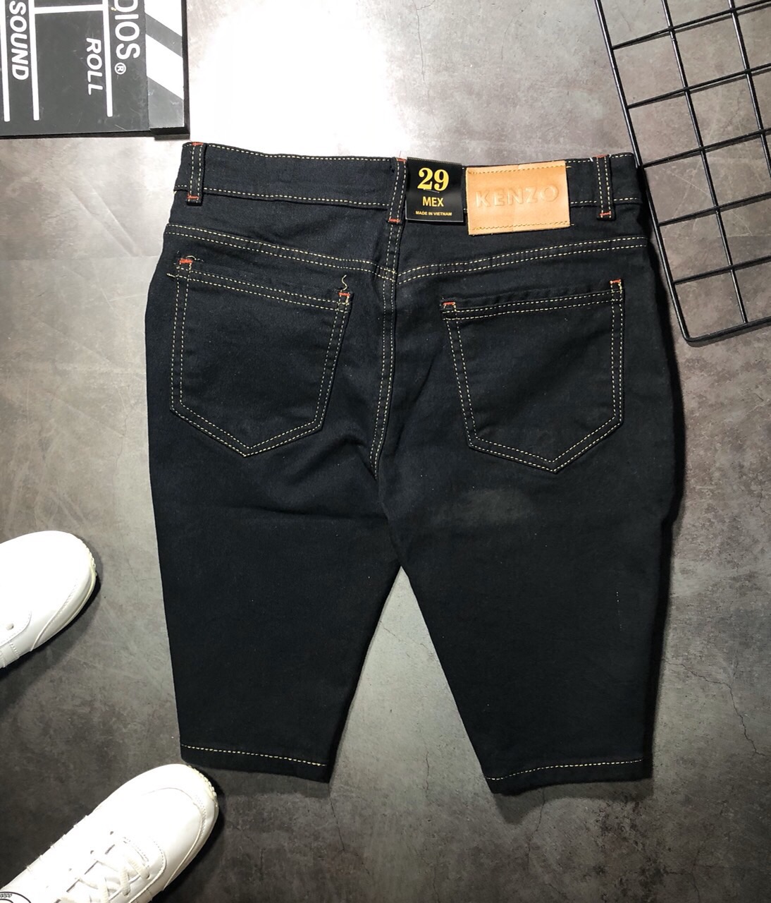 Quần Short Jean Nam Cao Cấp Co Giãn - Đen - 28