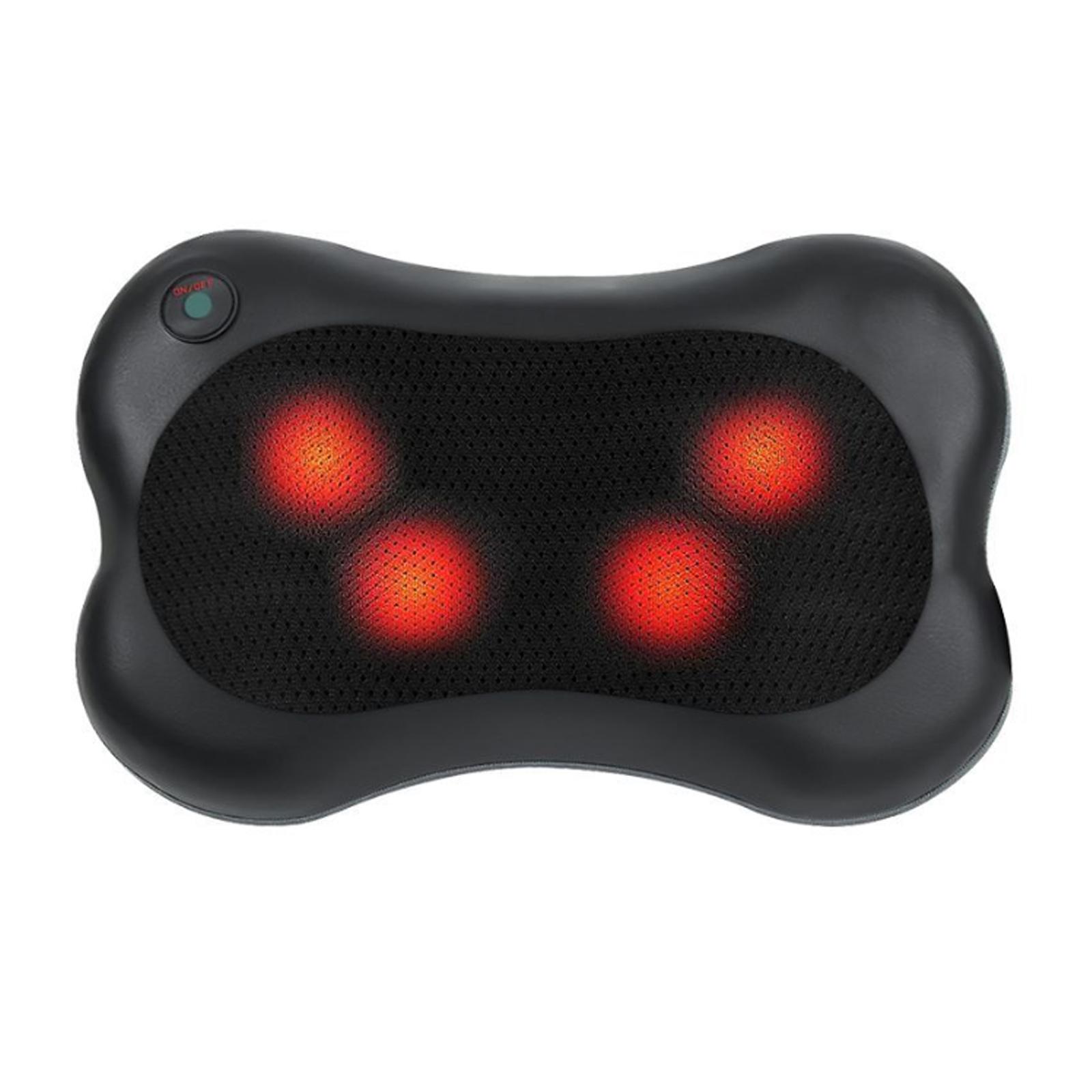 Electric Back Neck Massager Pillow Shiatsu Heating Kneading Massager Car Home Use Massager