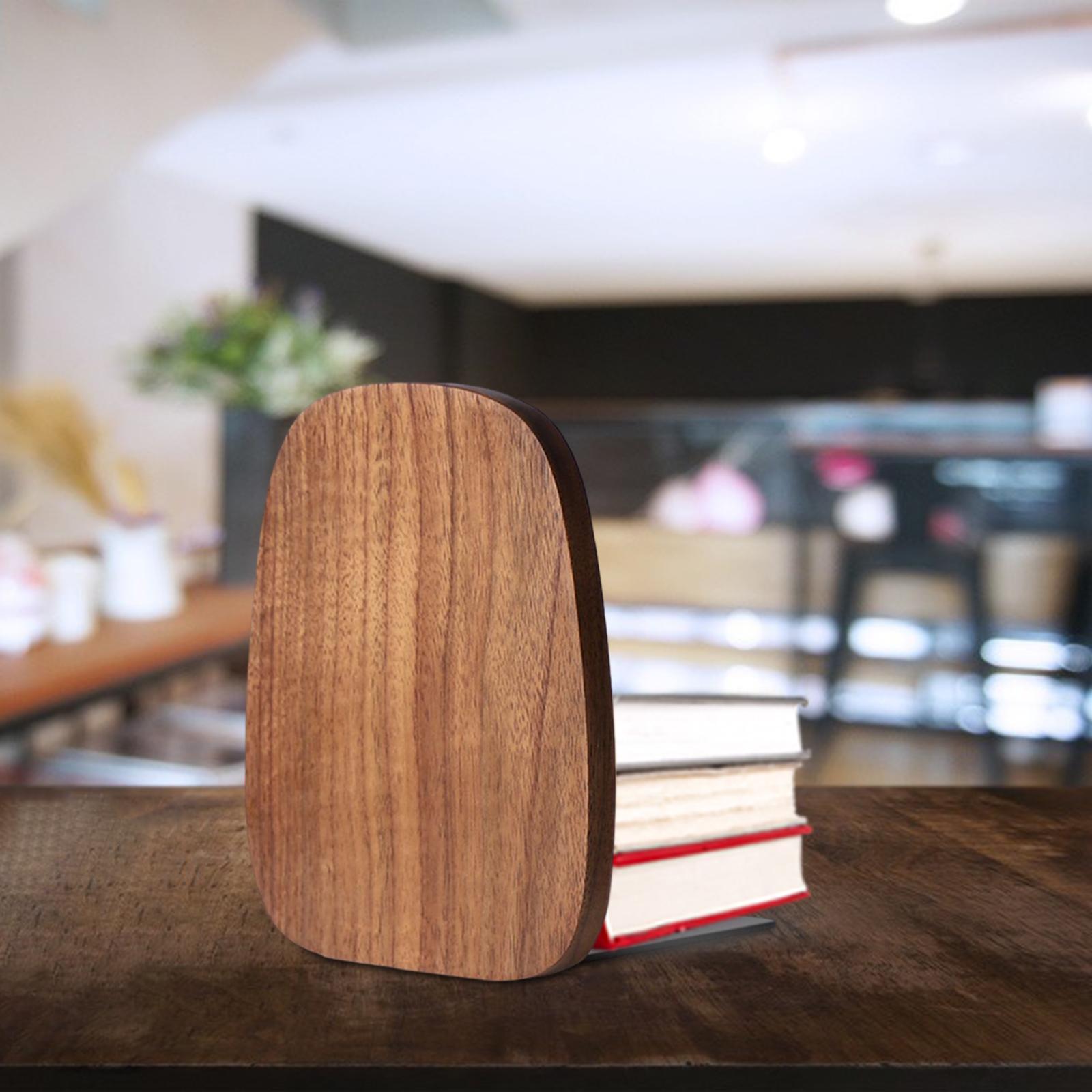 Books Stopper Book Support Wooden Bookends for Bedroom Office Office Workers