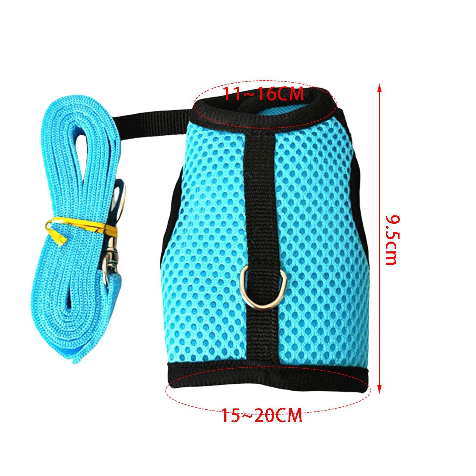 Cute Rabbit Harness and Leash Set Mesh Vest for Rabbit Squirrel Guinea  S