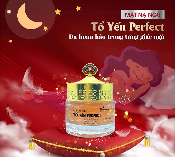 Mặt nạ ngủ Tổ yến Perfect BA12Days Cosmetics (100ml) - Nuôi dưỡng làn da trong từng giấc ngủ