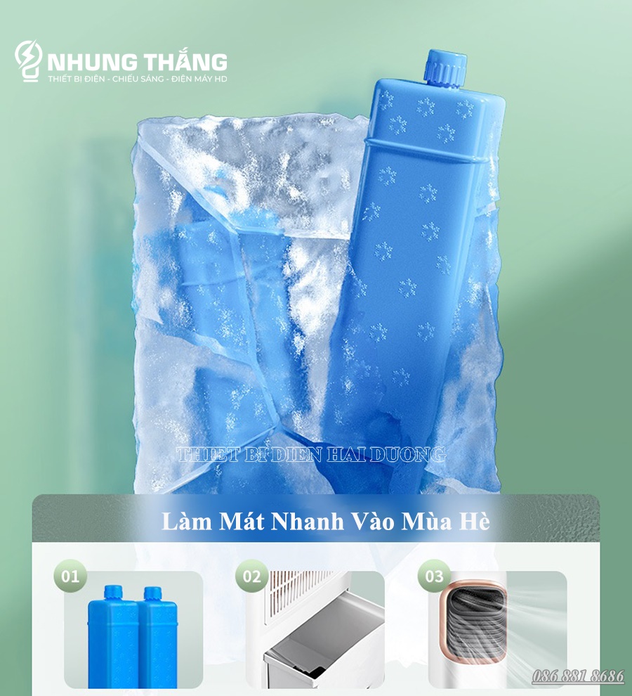 Quạt Điều Hòa 2 Chiều Nóng Lạnh Nontaus LNS-C-89 - Dùng Cả Mùa Hè và Mùa Đông  - Điều Khiển Từ Xa - Hẹn Giờ Tắt - CÓ VIDEO