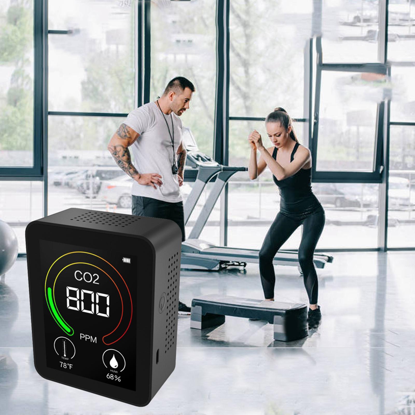 Air Quality Tester Indoor CO2 Meter for Home 1500mah Temperature and Humidity Detector Real Time Display Accurate Carbon Dioxide Sensor 400-6000PPM