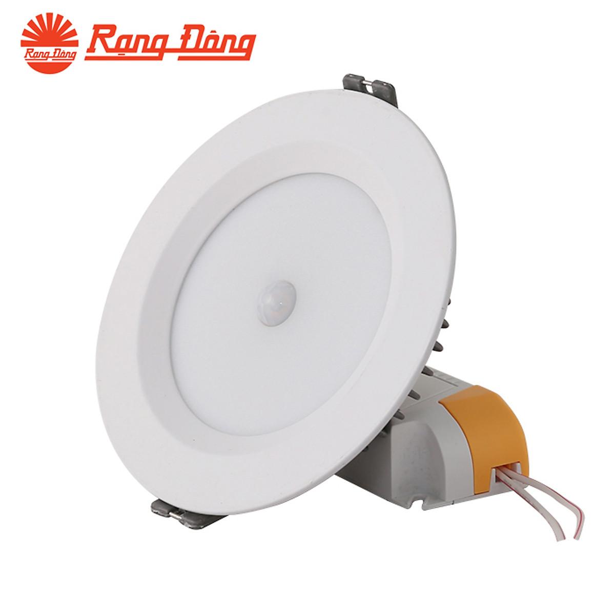 Đèn led âm trần cảm biến 9W Rạng Đông - Ánh sáng trắng, mã D AT04L 110/9W PIR - 15 cái