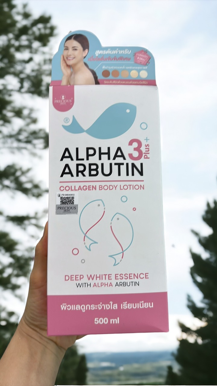 Sữa Dưỡng Thể Trắng Da, Dưỡng ẩm Alpha Arbutin 3+ Plus Collagen Lotion 500ml Thái lan(Bản Nội Địa Thái Lan)