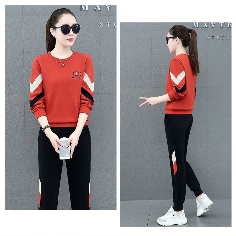 Bộ thun thể thao phối màu logo thêu sắc nét