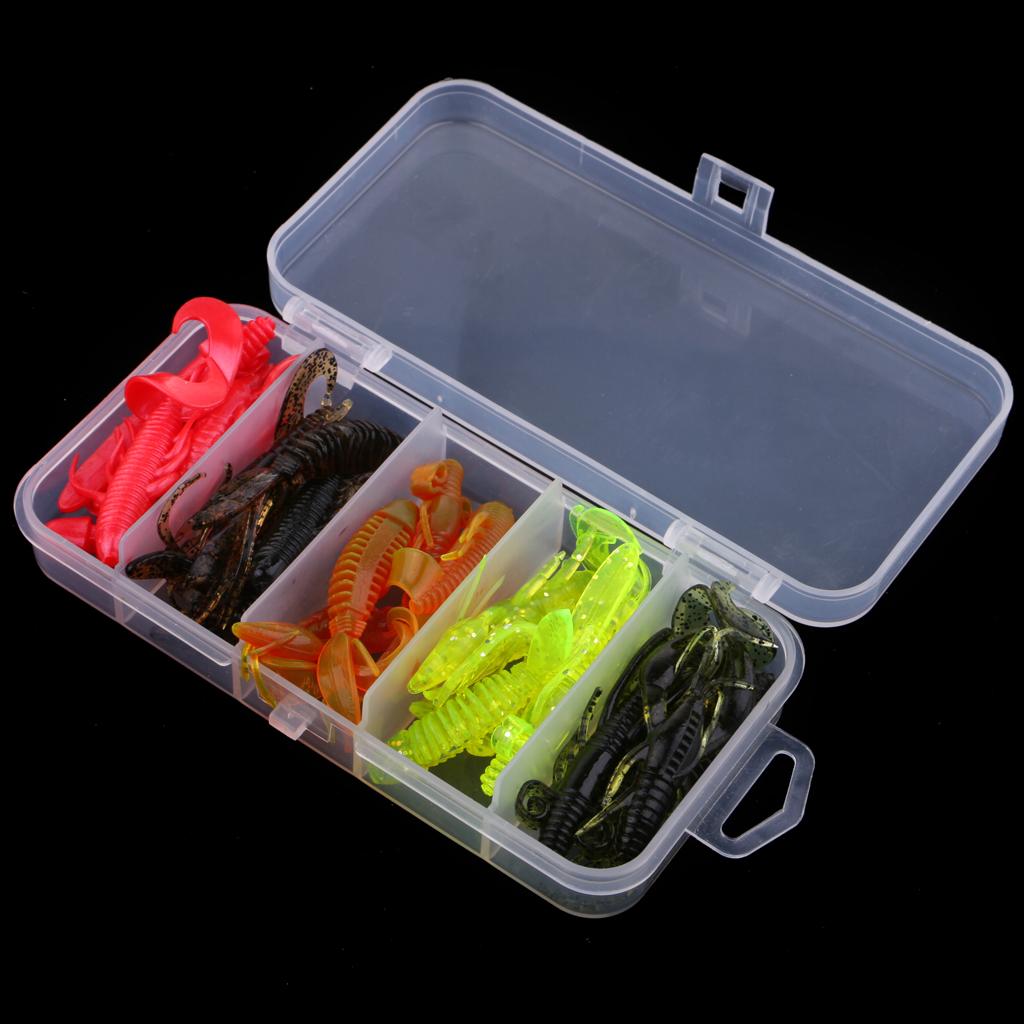 20pcs Soft Bait Silicone Lures Worm Fishing Lures Shrimp Crayfish Lure Set