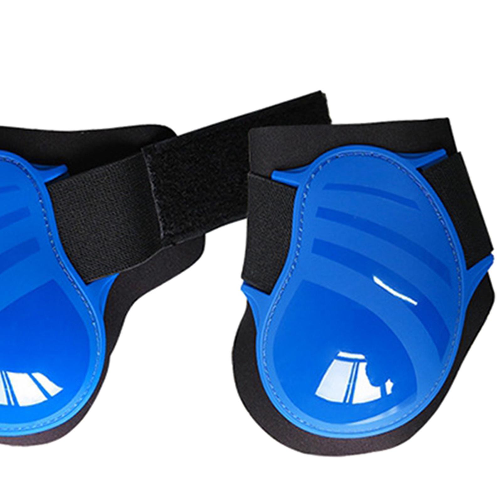 4Pcs Horse Front Rear Hind Leg Boots, Equine Tendon Fetlock Protect Black XL