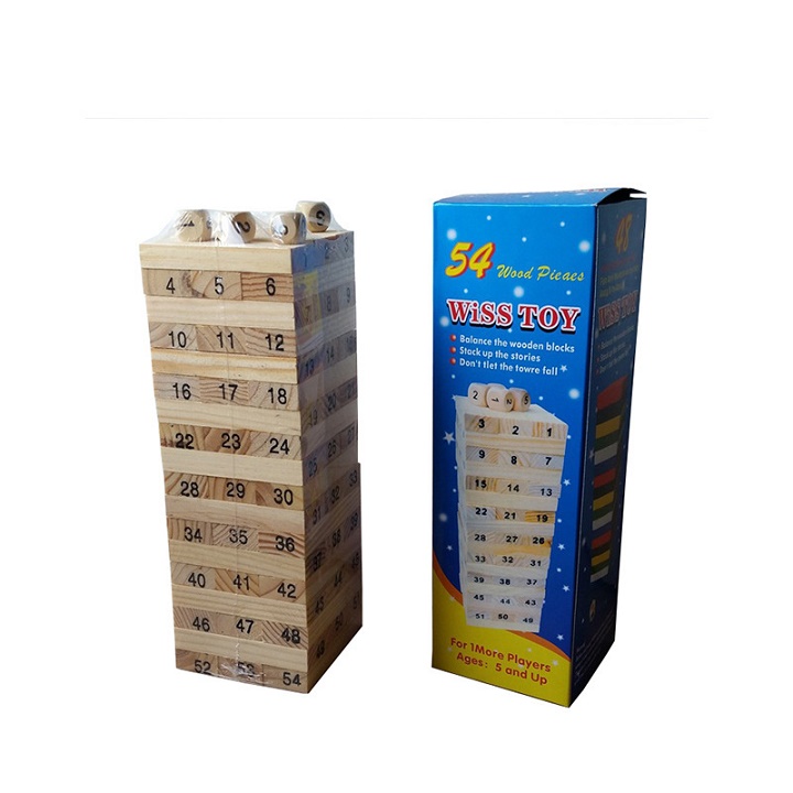 Bộ Đồ Chơi Rút Gỗ Wiss Toy 54 Thanh Cho Bé ( CỠ TO )