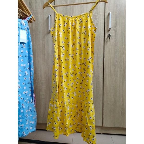 Váy lanh 2s hai dây đuôi cá vải lanh Việt Thắng bền đẹp