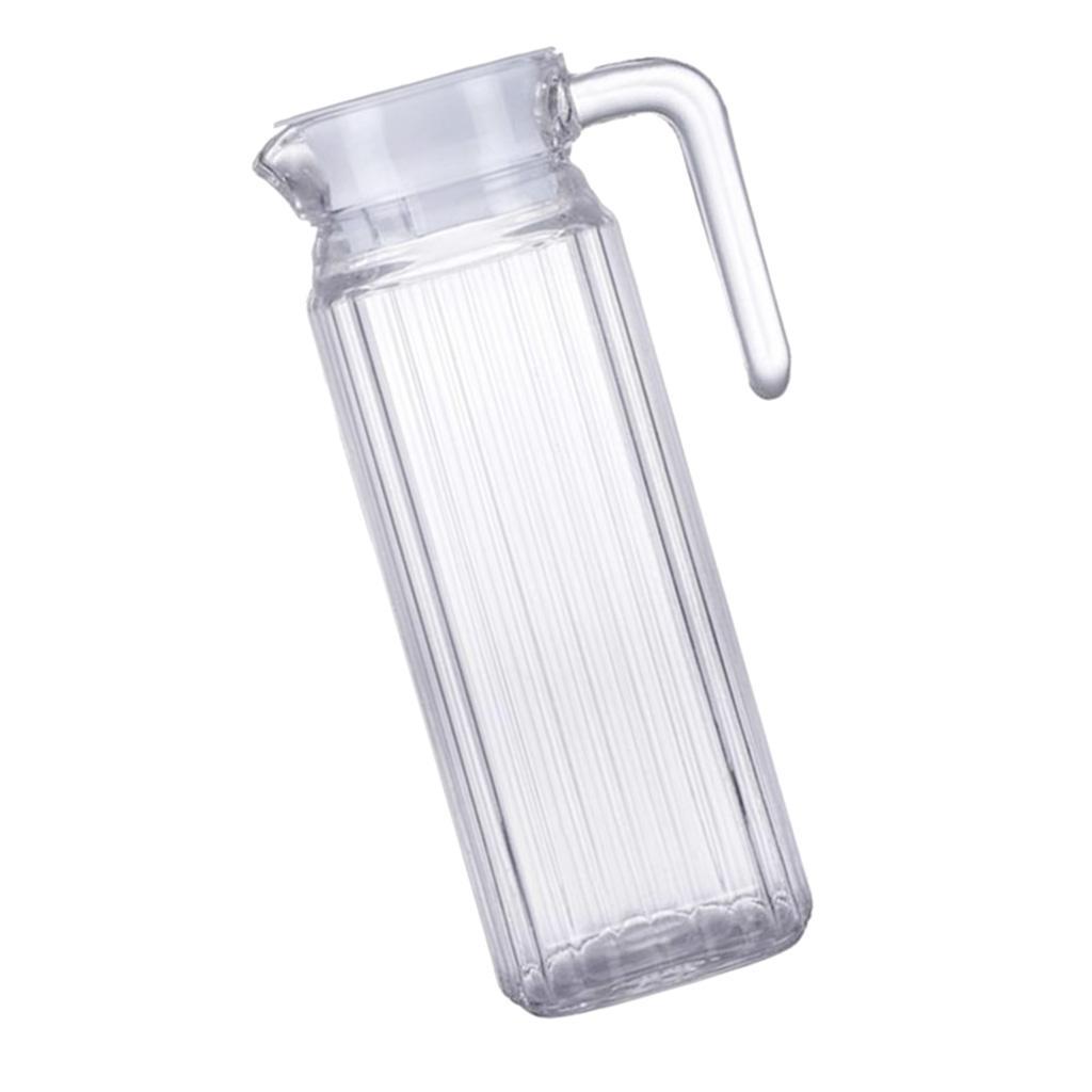 Pack of 10, Acrylic Clear Water Pitcher Juice Coffee Beverage Jars for Bar