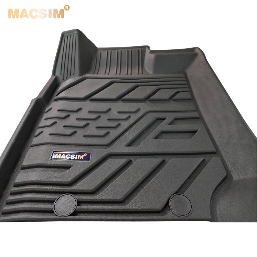 Thảm lót sàn xe ô tô Ford Ranger 2019- nay Nhãn hiệu Macsim chất liệu nhựa TPE đúc khuôn cao cấp - màu đen