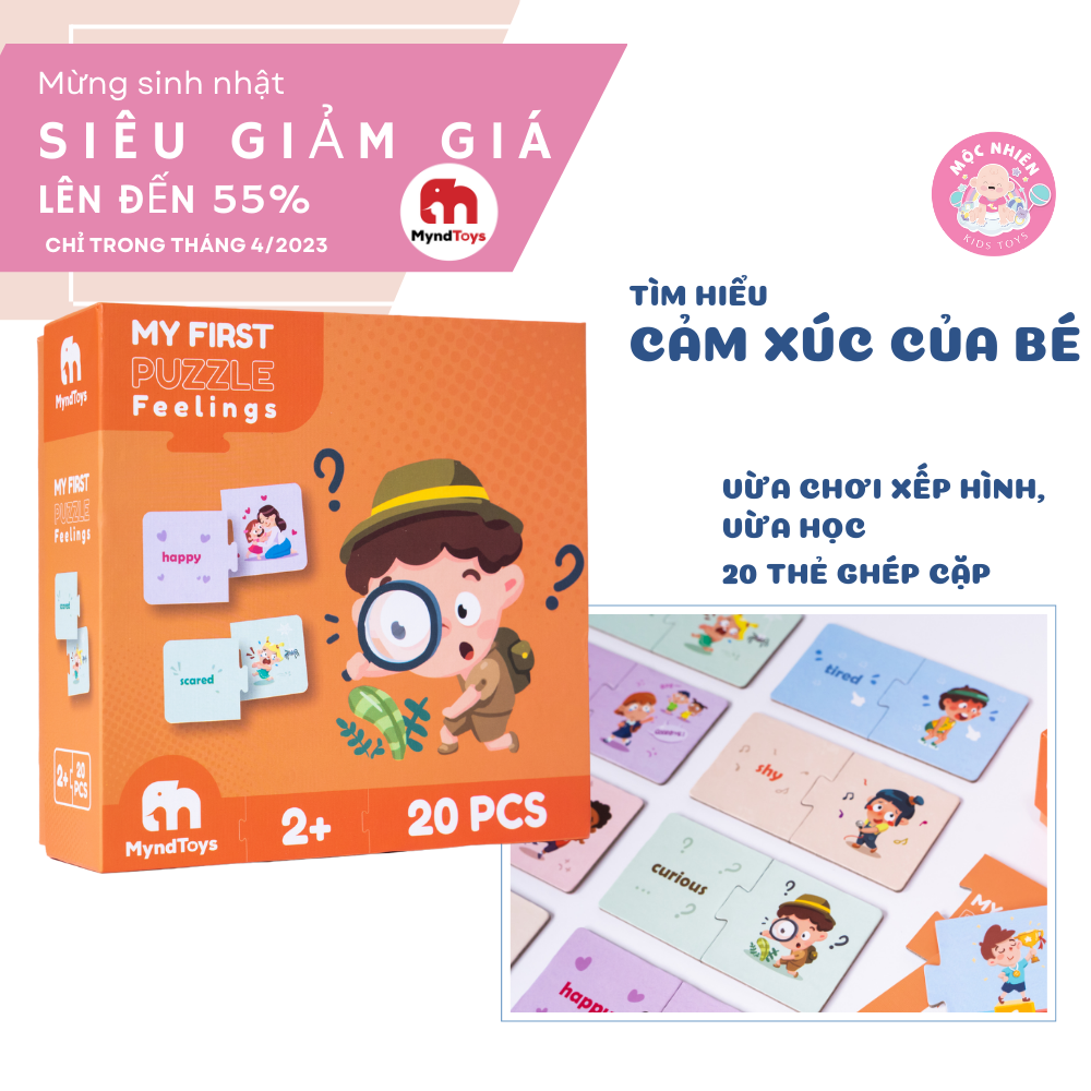 Đồ Chơi Xếp Hình MyndToys My First Puzzle - Feelings (Cảm xúc) Dành Cho Bé Trên 2 Tuổi