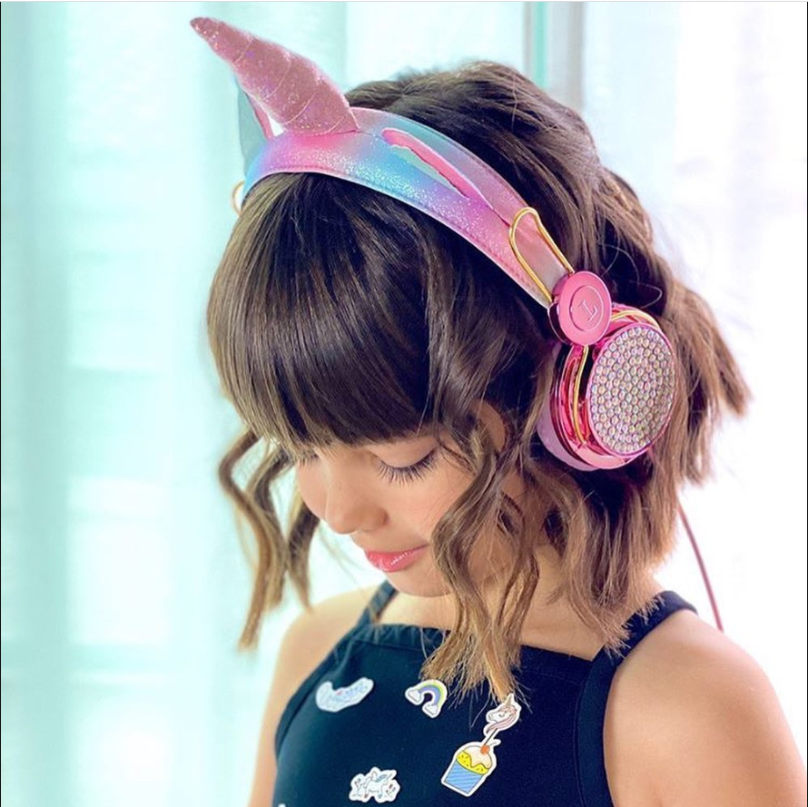 QMEOW Dễ Thương Hộp Kỳ Lân Có Dây Tai Nghe Có Micro Cô Gái Con Gái Nhạc Stereo Tai Nghe Máy Tính Điện Thoại Tai Nghe Trẻ Em Quà Tặng