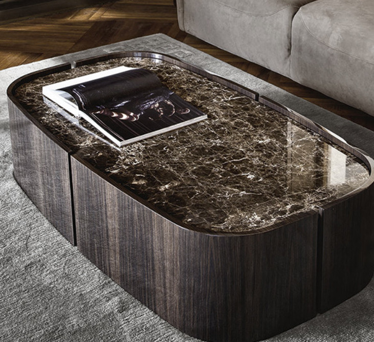 Cuộn 5m dài x 0.6m rộng decal giấy dán tường vân đá hoa cương nâu đen