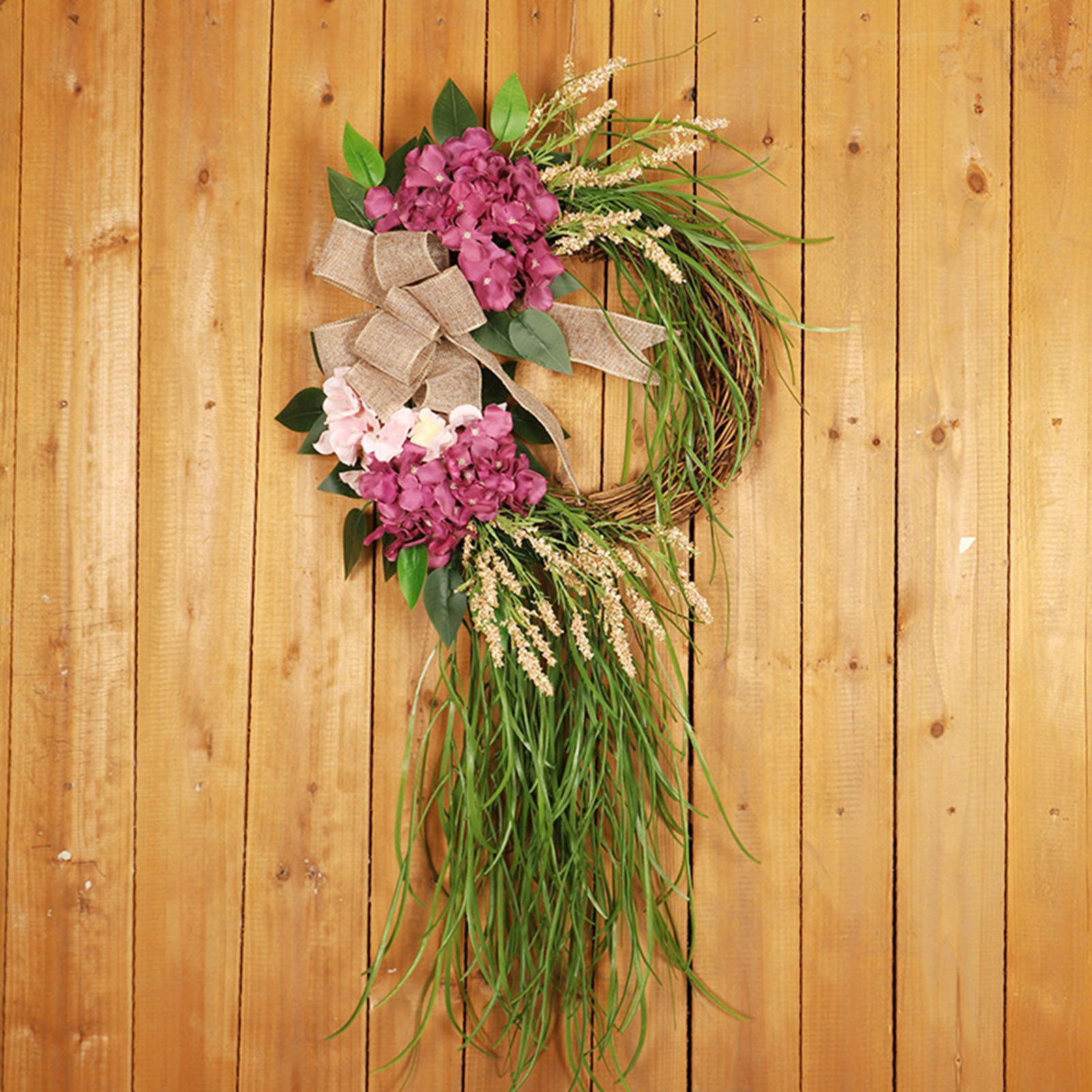 Artificial Flower Wreath Garland Front Door Hanging Thanksgiving Farmhouse