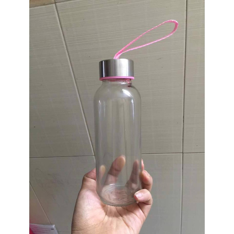 BÌNH DETOX THỦY TINH 500ML NẮP DÂY- TIỆN ÍCH GIA DỤNG