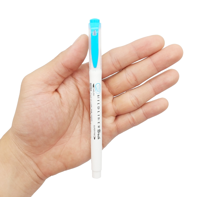 Bút Cọ 2 Đầu Zebra Mildliner Brush WFT8-MCYA - Mild Cyan