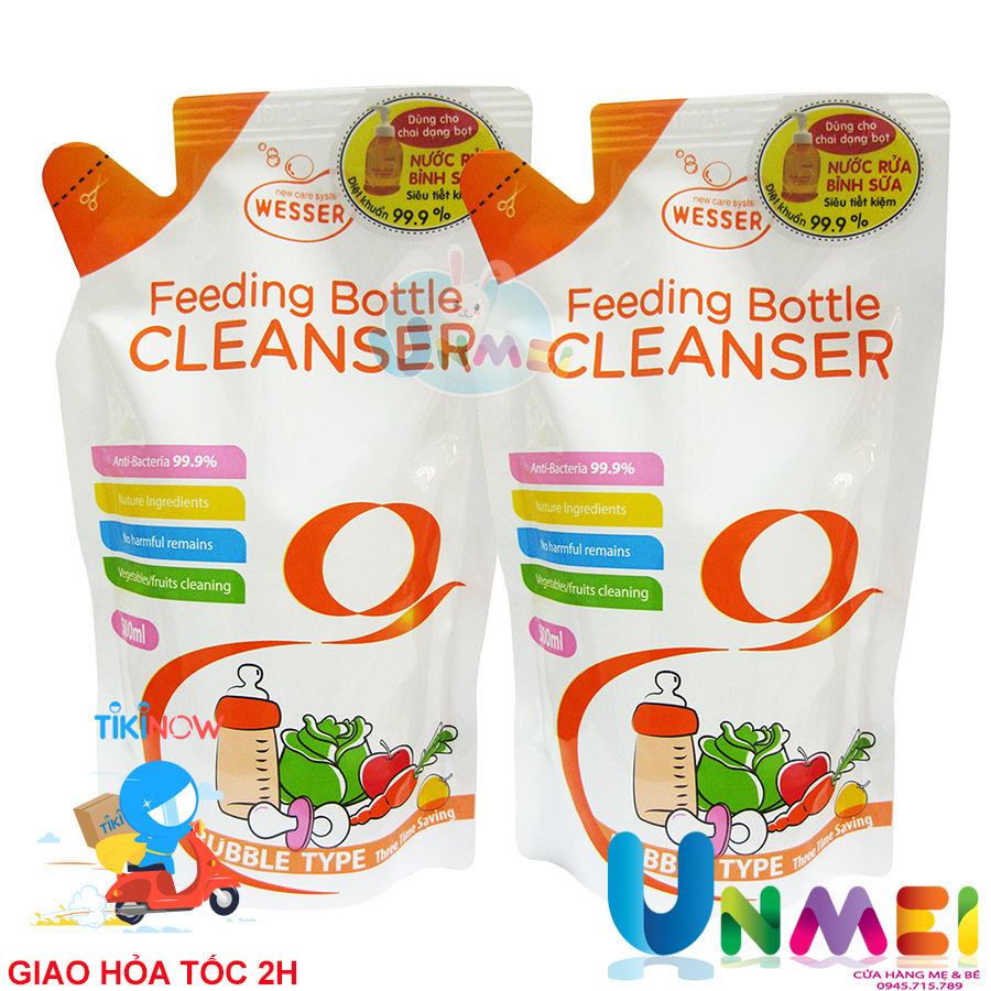 Combo 2 nước rửa bình sữa  (Gói)
