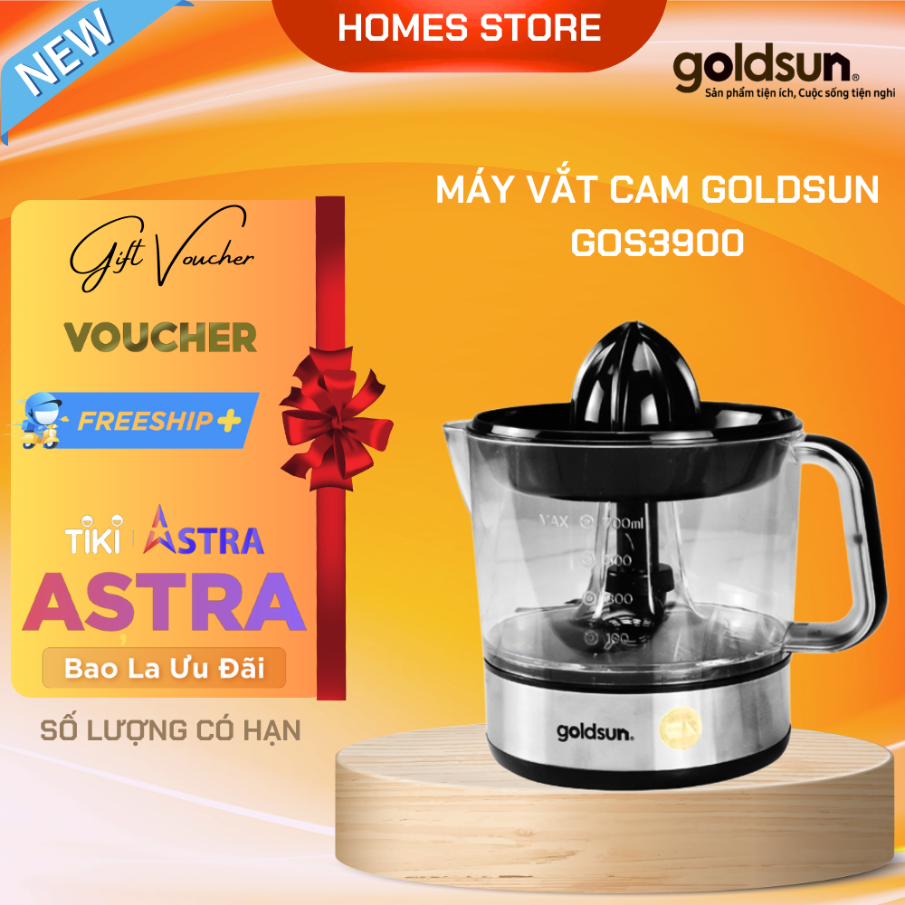 Máy Vắt Cam GOLDSUN GOS3900 Chế Độ Vắt 2 Chiều, Dung Tích 0.7L, Công Suất Cao 40W - Hàng Chính Hãng