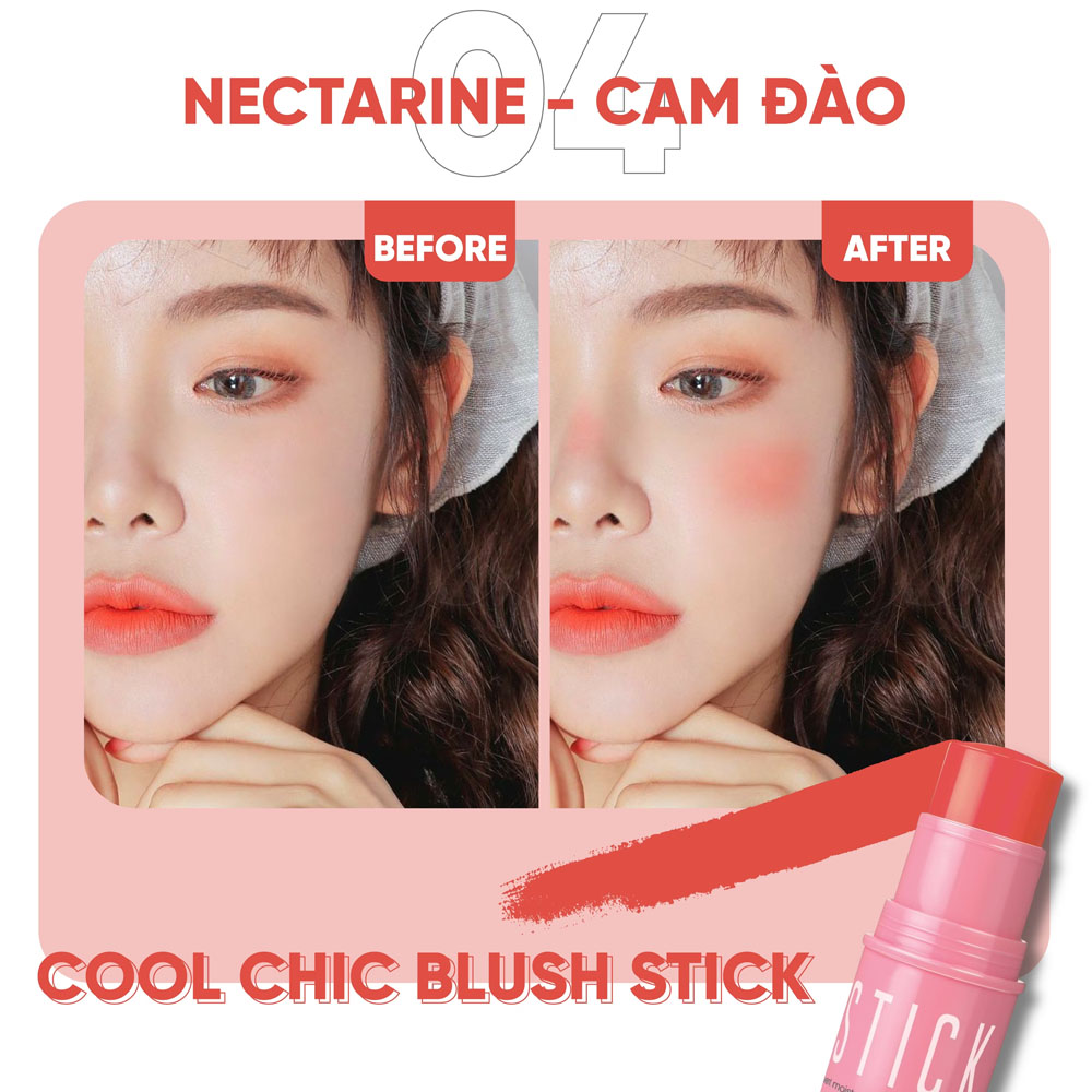 Má Hồng Dạng Thỏi Silkygirl Cool Chic Blush Stick 4g