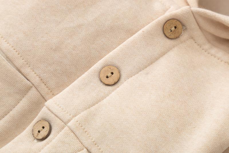 Bộ Quần Áo Thu Đông Cotton Áo Khoác Ấm Bé Trai Bé Gái Bé Gái Màu Trơn Mũi Nhọn Hood Có Mũ Áo Khoác Phao Bông Chắn Gió