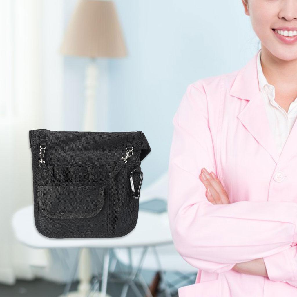 Nurse Pouch Waist Bag Pocket Quick  Organizer Waist Bag Pouch Bag Black