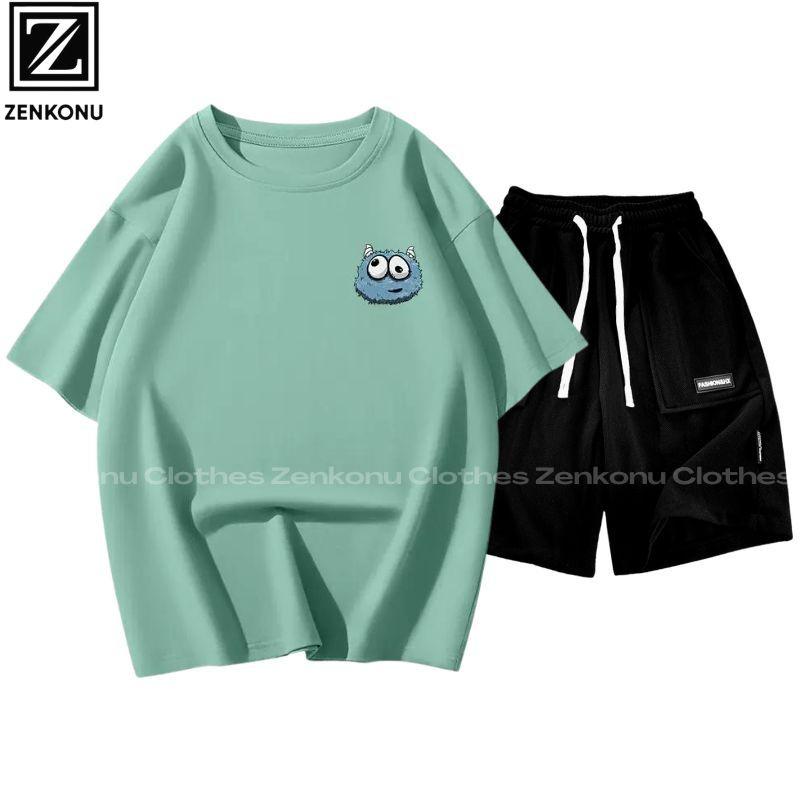 Bộ Đồ Nam Mùa Hè Áo Thun Tay Lỡ WANTED Quần Short Túi Nổi Thời Trang Zenkonu TOP NAM 261 + SHORT NAM 044