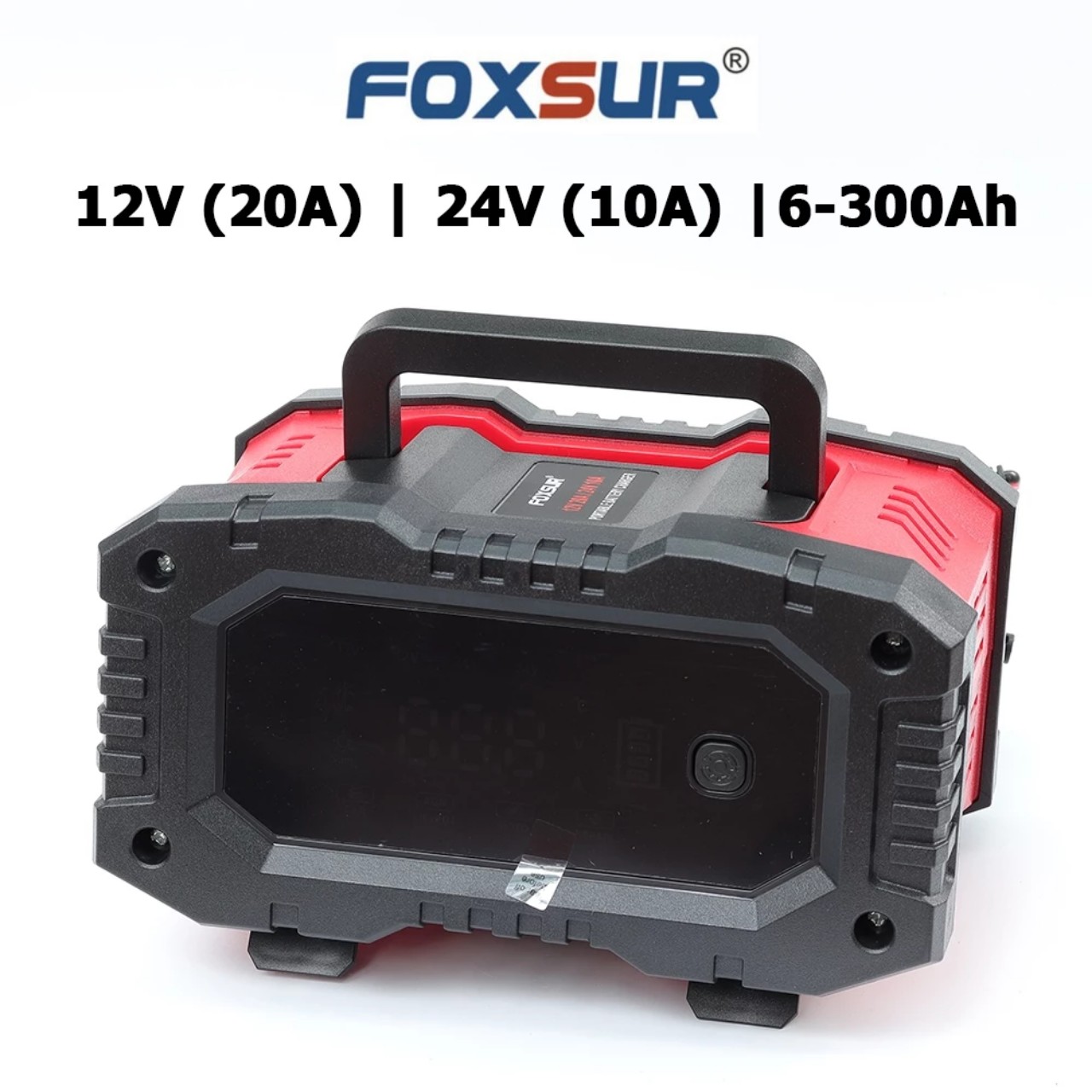 Sạc bình ắc quy FOXSUR 20A 12V/24V (6Ah - 300Ah) sạc bình ô tô xe máy xe tải pin sắt LiFePO4