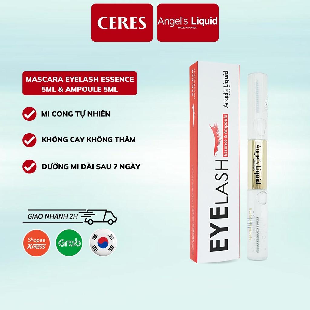 Mascara Angel Liquid - Tinh Chất Dưỡng Mi Dày Và Dài 2 Bước Eyelash Essence 5ml & Ampoule 5ml