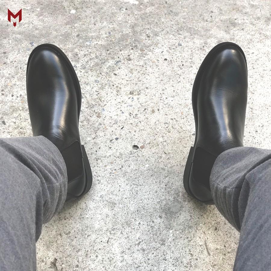 Giày tây chelsea boots classic mad công sở cao cổ nam da bò cao cấp thời trang  phong cách