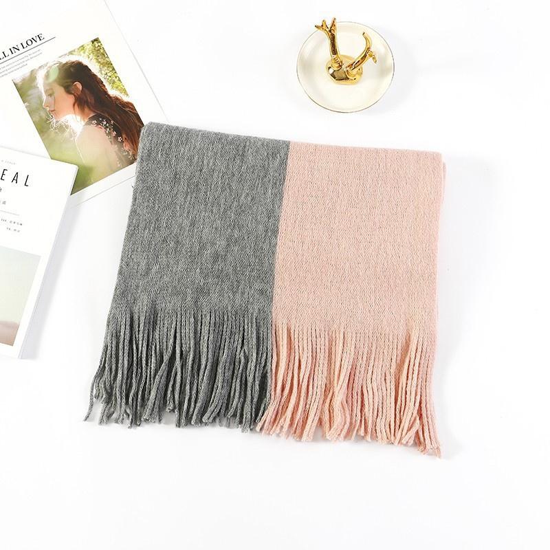 Khăn Chất Len Dạ Cashmere Pha Màu Style Hàn Quốc Dành Cho Cả Nam Và Nữ