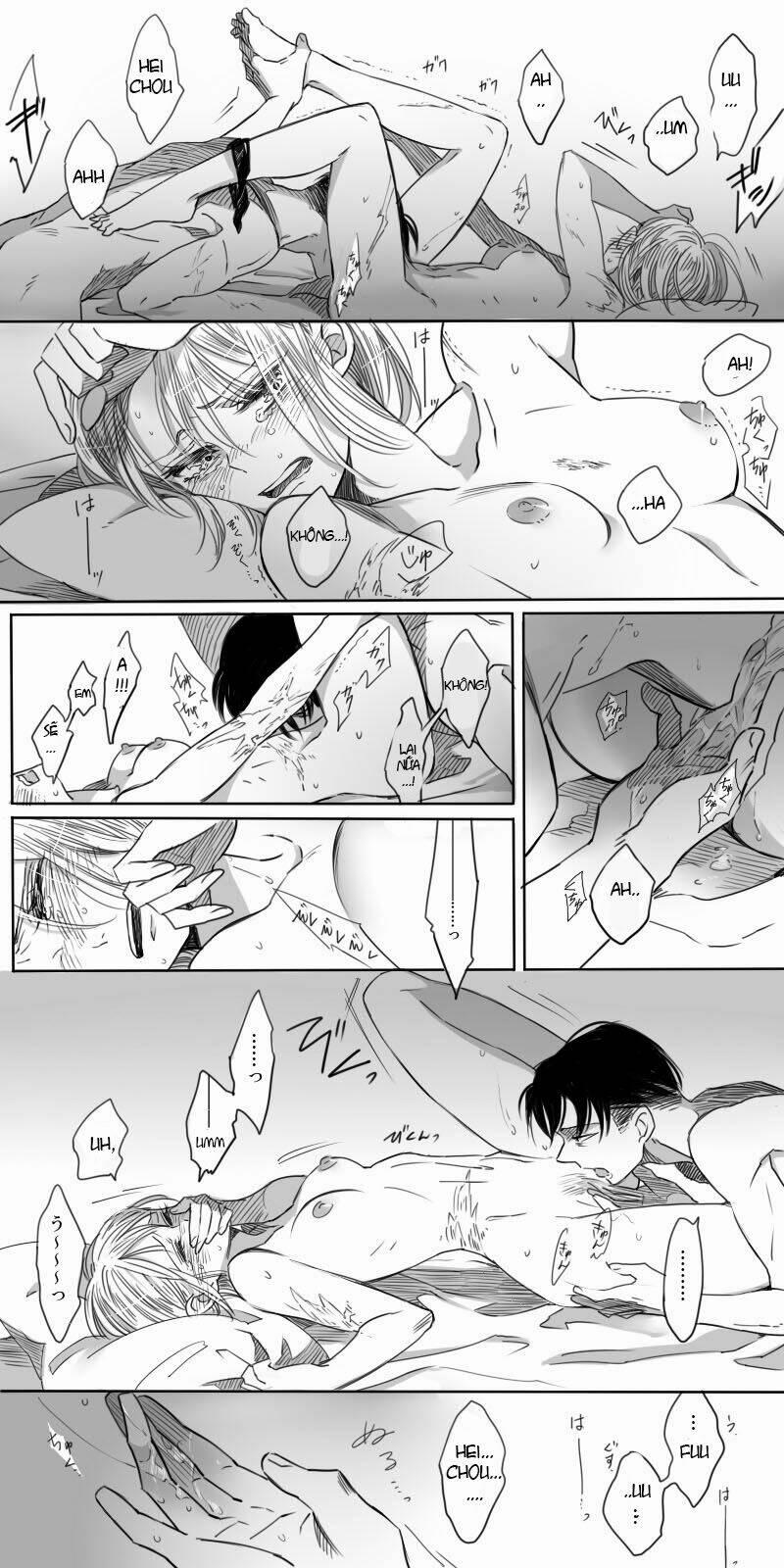 tấn công người khổng lồ - doujinshi rivapetra chapter 3 12