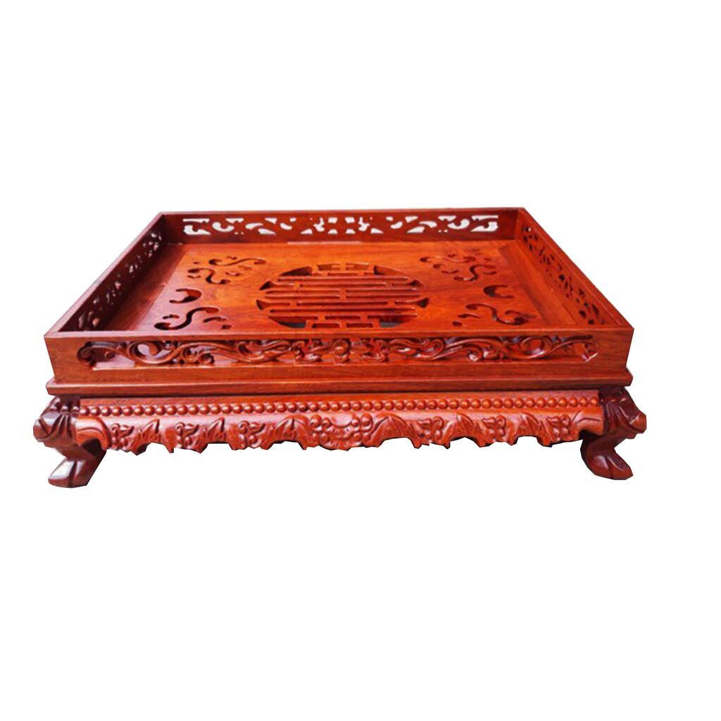 Khay Trà Chân Qùy Bằng Gỗ Hương-Khay Trà Chân Qùy Bằng Gỗ Hương-Khay trà rồng trầu gỗ