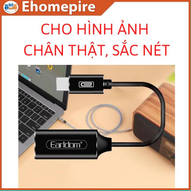 Jack Chuyển Đổi Từ Cổng Type C Ra Cổng HDMI Earldom W11 Hàng Chính Hãng