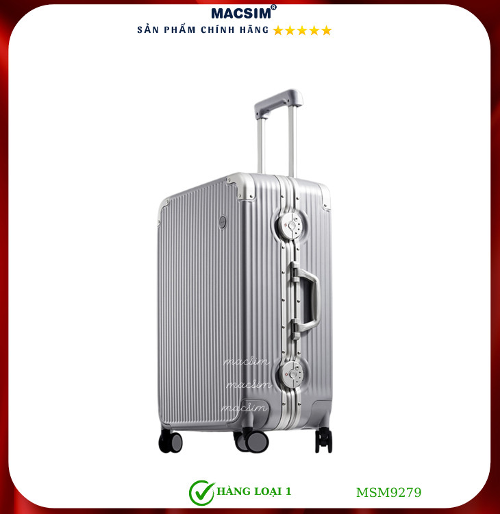 Vali cao cấp Macsim MiXi MSM9279 - màu trắng  Hàng loại 1 (  20 inche)
