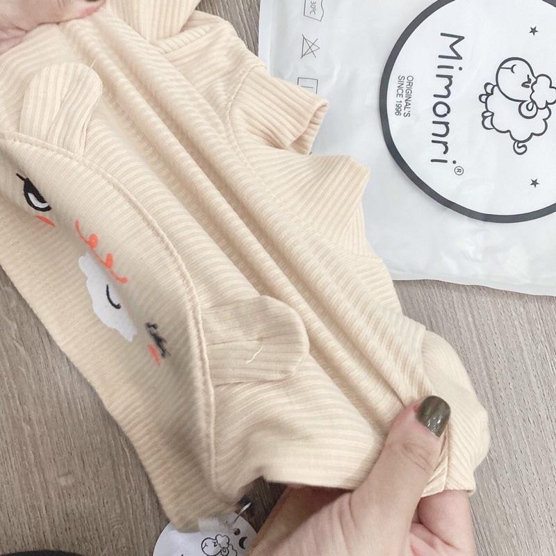 Bộ dài tay cổ 3 phân cho bé trai/ bé gái có ảnh cận chất ở cuối