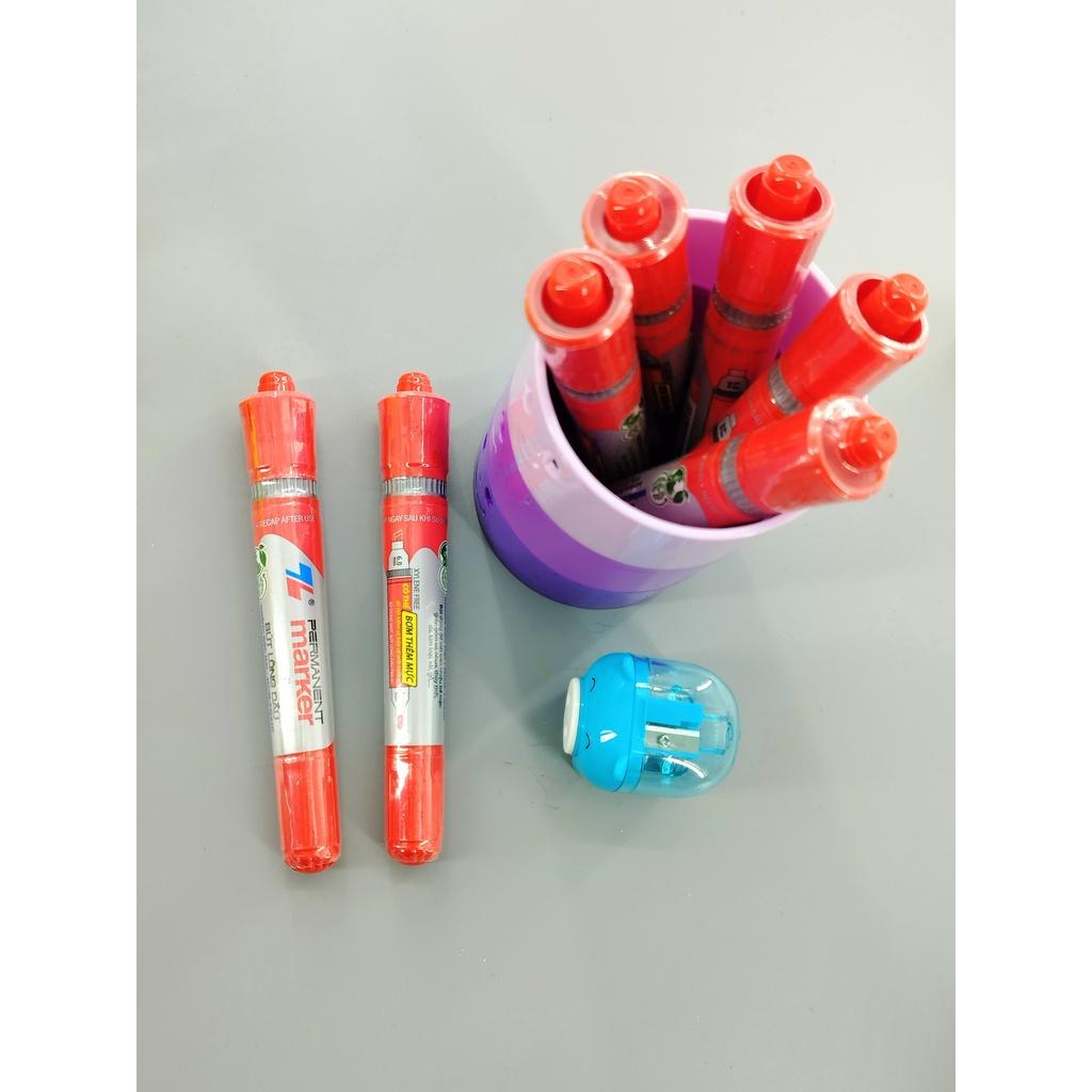 Bút lông dầu thiên long PM-09 3 màu đỏ - xanh - đen : combo 3 chiếc và hộp 12 chiếc giá ưu đãi