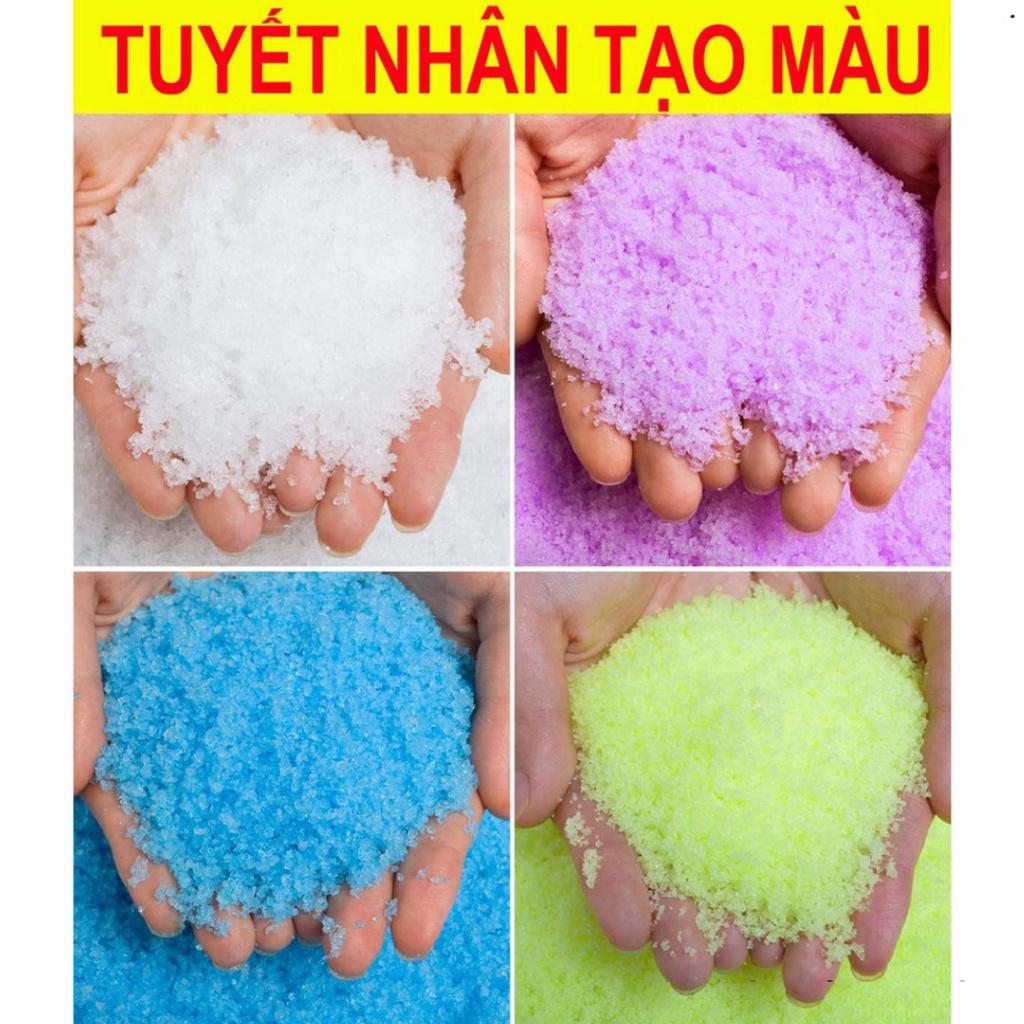 GÓI 25GR TUYẾT NHÂN TẠO NHIỀU MÀU siêu mịn làm cloud slime, gói 25 gram siêu nhiều Hàng xịn